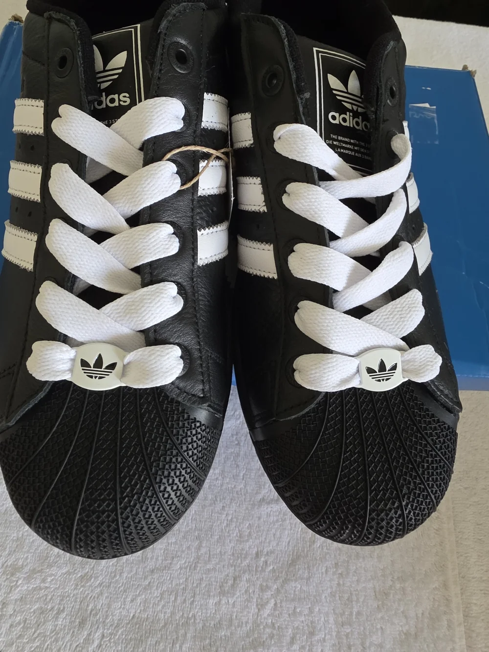 Adidas Originals Superstar II Black White Shell Toe Sneakers NWT NIB